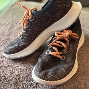 Allbirds Black and Orange Knit Sneakers